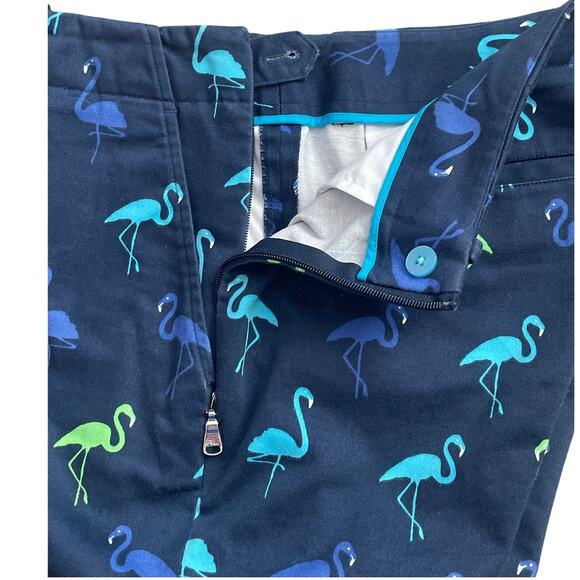 Polo Golf Ralph Lauren Flamingo Print Sateen Bermuda Shorts Size 8 - Picture 6 of 8